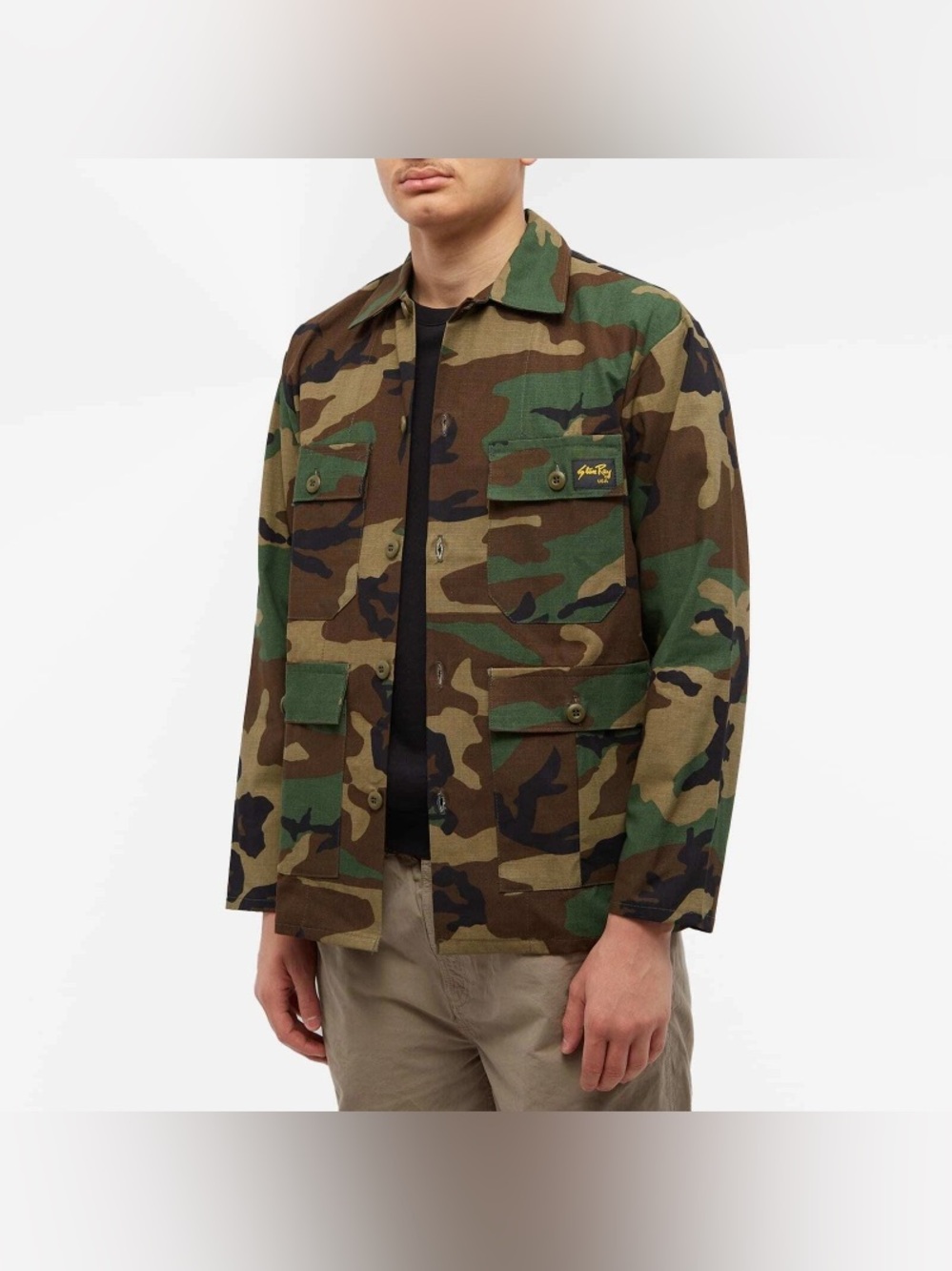 Stan Ray Men's Camo Field Jacket - Green Camouflage